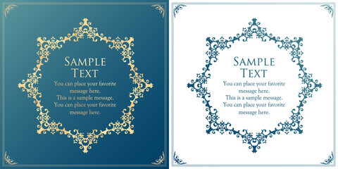 アンティークなイメージのフレームデザイン。装飾に使えるデザイン要素