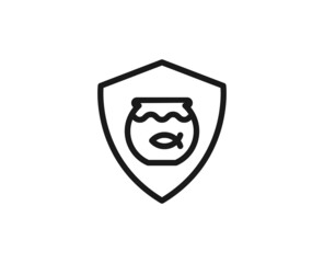 Black line icon on white background