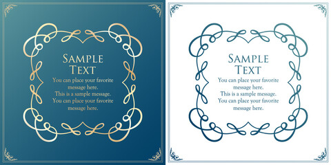 アンティークなイメージのフレームデザイン。装飾に使えるデザイン要素