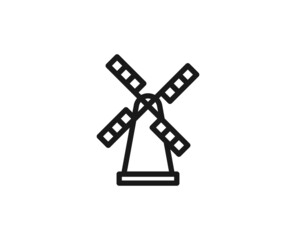 Black line icon on white background