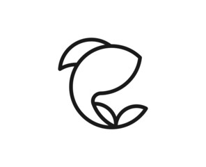 Black line icon on white background