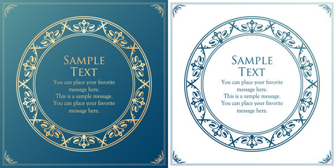 アンティークなイメージのフレームデザイン。装飾に使えるデザイン要素