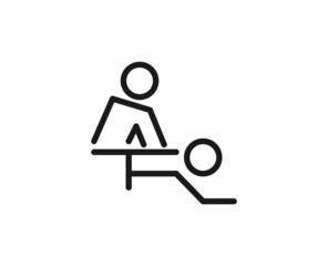 Beauty line icon on white background