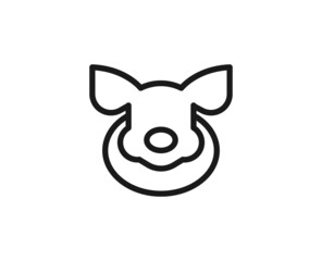 Black line icon on white background