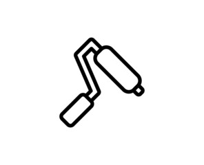 Line roller icon isolated on white background. Outline symbol for website design, mobile application, ui. Paint pictogram. Vector illustration, editorial stroсk.