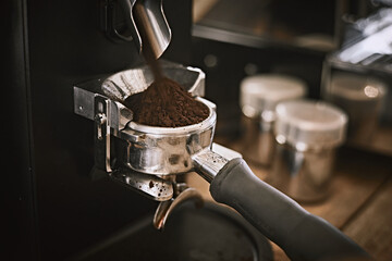 Coffee grinder grinding