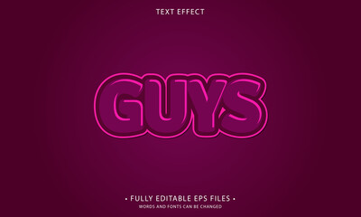 GUYS style editable text effect