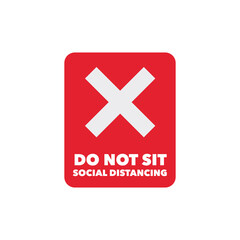 Obraz premium “Social Distancing” sign to prevent infection risk from virus