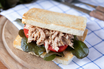 Tuna and Green Oak Bread Sandwich