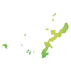 Fotobehang 沖縄県　日本地図 © DESIGN ARTS