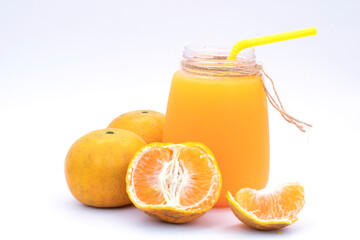 Obraz na płótnie Canvas Freshly squeezed orange juice