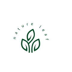 nature leaf logo icon vector template.