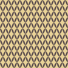 Seamless geometric vector pattern. Modern brown and golden ornament with stars. Geometric abstract background