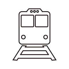 train icon vector on white background