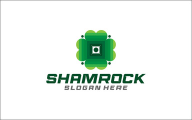 Illustration graphic vector of shamrock four leaf or green clover logo design template