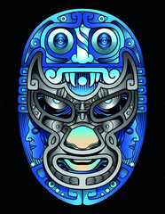 mexican wrestler blue mask