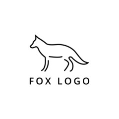 Modern Line art Fox logo design inspiration