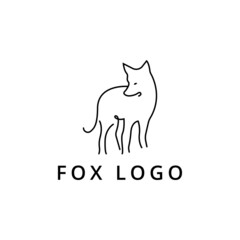 Modern Line art Fox logo design inspiration