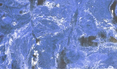 Black white blue paint in monotype technique, abstract texture background for your design ebru illustration