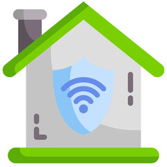 home security flat icon