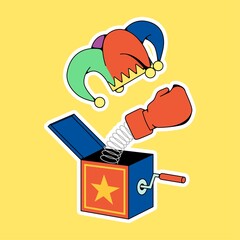 flat design icon illustration april fools day