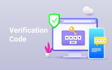 Secure password verification with two-factor authentication. SMS notification with a security code on a smartphone, 2fa, checking the entrance on the site.