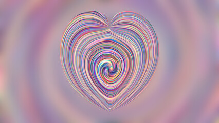 Abstract pink gradient background with a textured heart.