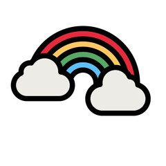 rainbow line icon