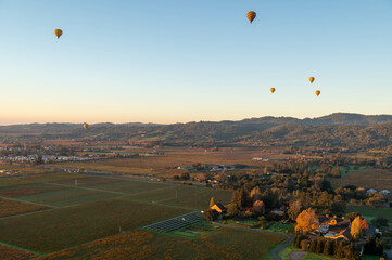 hot air balloon over region country