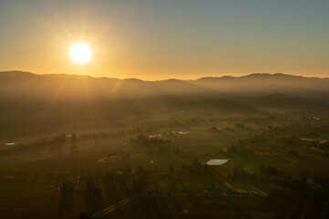 sunrise in the mountains