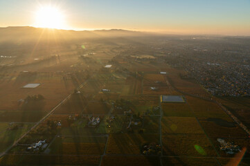 aerial view of the city
