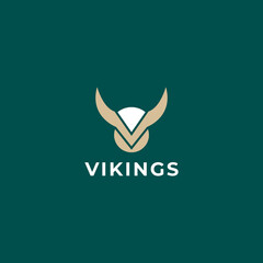 Vikings Minimal Symbol Logo Design