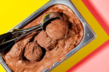 Ice cream rationed into balls 