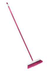 Pink broom isolated