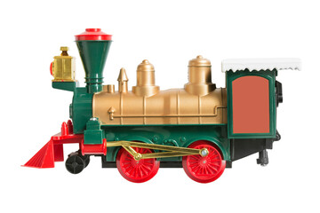 Toy locomotive isolated