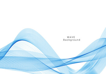 Abstract colorful vector background, color blue wave design