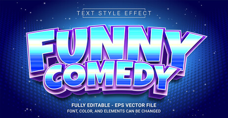 Funny Comedy Text Style Effect. Editable Graphic Text Template.
