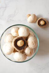 a bowl of champignon mushroom 