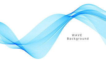 Abstract colorful vector background, color blue wave design