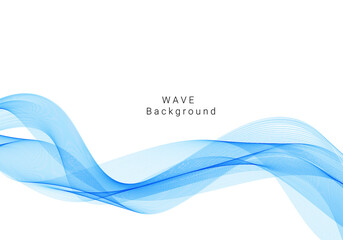 Abstract colorful vector background, color blue wave design