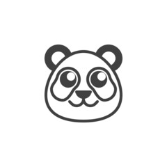 Panda face line icon