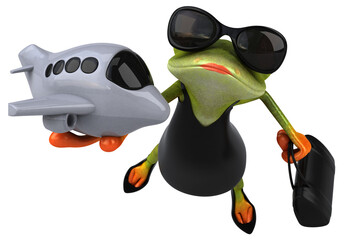 Fun frog - 3D Illustration