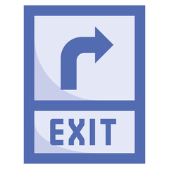 EXIT flat icon,linear,outline,graphic,illustration