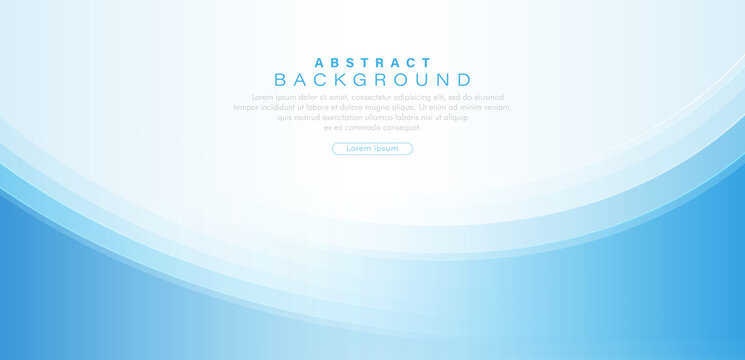 Abstract light blue and white wave background. Modern simple overlay curve layer template graphic elements. Smooth and clean subtle texture design with space for your text