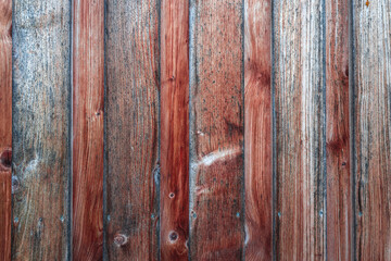 Fototapeta na wymiar Wooden boards with wood texture for background. Dark reddish plank wall. High quality photo