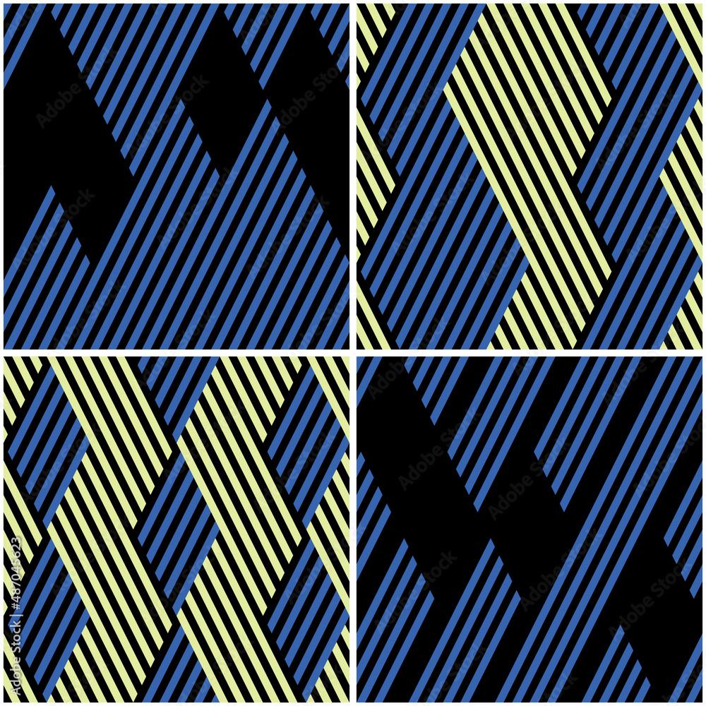 Poster 4 different vector patterns in the same package(eps). one pattern is paid and 3 are free (white divi