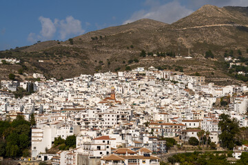 whitewashed village in the hills above Malaga in the Andalusian backcountry