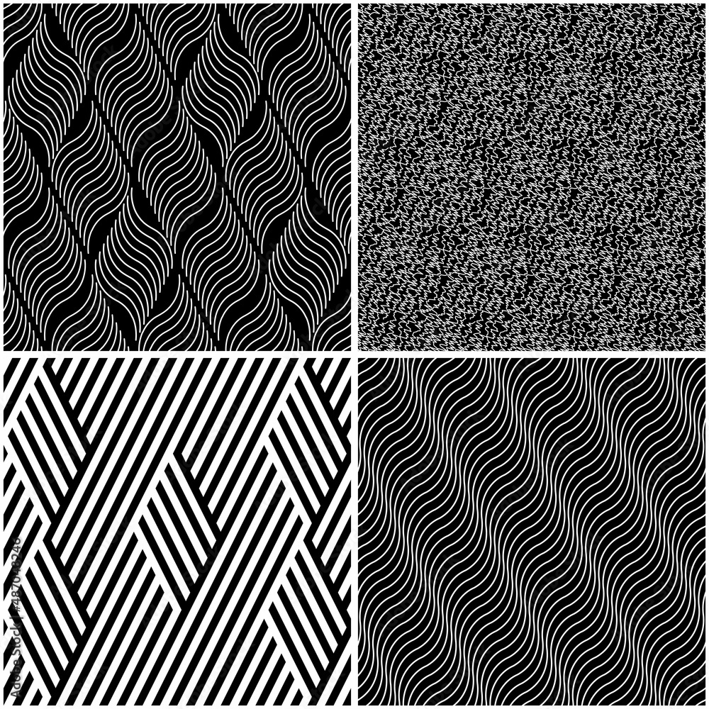 Poster 4 different vector patterns in the same package(eps). one pattern is paid and 3 are free (white divi