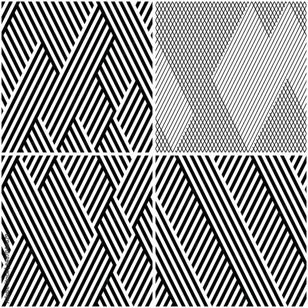 Poster 4 different vector patterns in the same package(eps). one pattern is paid and 3 are free (white divi