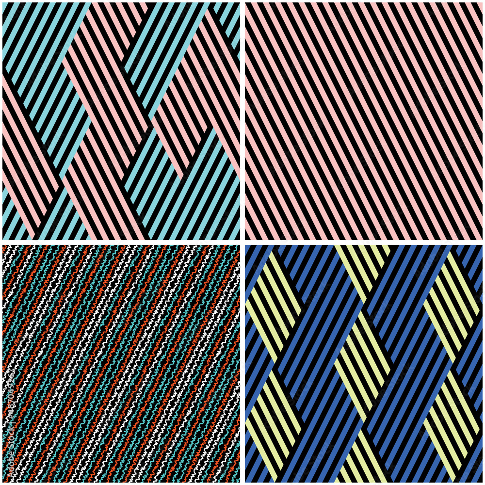 Poster 4 different vector patterns in the same package(eps). one pattern is paid and 3 are free (white divi